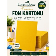 Lorempbox Premium Renkli Fon Kartonu 50X70 cm 150 gr 100 Adet Sarı