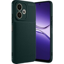 Küçük Hazine Oppo A5 Pro 4g Kılıf Auto Focus Karbon Kapak - Koyu Yeşil
