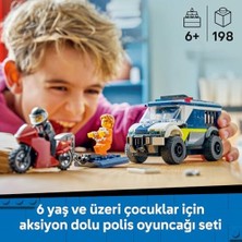 City Mahkum Nakliye Aracı 60479-6 Yaş ve Üzeri Çocuklar Için Memuru ve 2 Haydut Minifigürü Içeren Yaratıcı Oyuncak Yapım Seti (198 Parça)