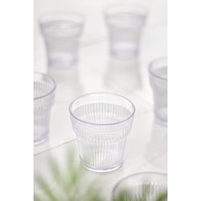Bezos Akrilik Şeffaf Tekli Kısa Bardak & Su Meşrubat Kahve Yanı Bardağı 300 ml ( Cam Değildir )