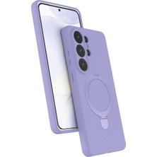 Küçük Hazine Samsung Galaxy S26 Ultra Regal Magsafe Standlı Kapak - Lila
