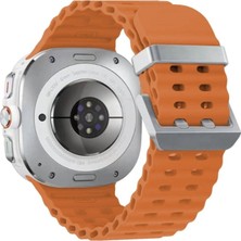Kuzgun Ticaret Watch 7 Ultra KR417 Rug Silikon Kordon - Turuncu