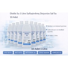 Bezos Distile Su 1 Litre Saflaştırılmış Deiyonize Saf Su 10 Adet