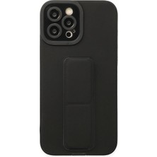 Royaleks Apple Iphone 12 Pro Max Kılıf Mega Standlı Silikon - Siyah