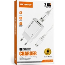 Bezos 2.6A USB Sarj Adaptoru + Micro USB Sarj Kablosu (Eu)