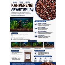 Kahverengi Akvaryum Taşı 1 kg Doğal Akvaryum Çakılı 3-8 mm Akvaryum Taban Taşı Dekoratif Doğal Çakıl Tatlı ve Tuzlu Su Akvaryumu Için