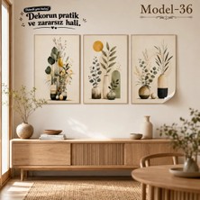 Akıllı Kağıt Statik Tutunma Özellikli Tablo - Poster Modern (Model- 36)