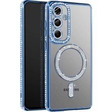 Eseno Select Samsung Galaxy S26 Plus Uyumlu Kılıf Joko Joke Simli Magneticsafe Kapak - Mavi