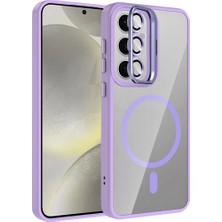 Eseno Select Samsung Galaxy S25 Uyumlu Kılıf Joko Remim Lensli MagSafe Uyumlu Standlı Kapak - Lila