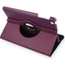 Royaleks Apple Ipad Mini 1 Kılıf 360 Tablet Deri Kılıf - Mürdüm
