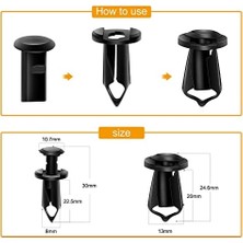 Gooacc Kapak Altında 70 Adet Motor, Sıçrama Koruması, Karoser Vidaları, Tampon, Çamurluk, Astar, Itmeli Retainer Sabitleyici Nietclips