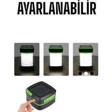 Güneş Enerjili LED Lamba Kamp Lambası Katlanabilir Lamba USB Şarjlı