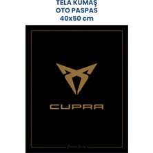 Balkan Ambalaj Tela Kumaş Suya Dayanıklı 40X50CM Cupra 50ADET Oto Paspas Siyah Altın Rengi Baskı (Kağıt Değil)