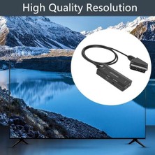 HDMI To Scart Dönüştürücü Adaptör, HDMI Görüntü ve Sesi Scart Cvbs’e Çevirme, 1080P Destekli, Pal Ntsc Uyumlu, Eski Tip Tv ve Vhs DVD Için | ZR1127