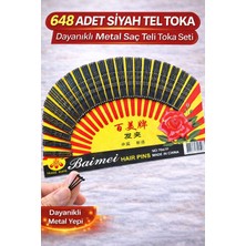 Ozka Concept 648 Adet Siyah Tel Toka Saç Tokası – Dayanıklı Metal Profesyonel Saç Teli Toka Seti