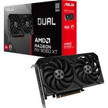 TeknoKapsül Asus DUAL-RX9060XT-16G, 16GB, 128BIT, Gddr6, 1xhdmı, 2xdp, Gamıng Ekran Kartı