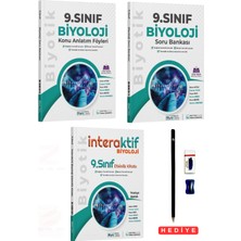 Biyotik Yayınları 9.sınıf Biyoloji Konu Anlatım Föyleri Soru Bankası ve Interaktif Biyoloji Etkinlik Kitabı 3 Kitap Set Kalem Seti Hediyeli