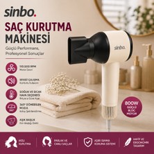 Birsence Sinbo Saç Kurutma Makinesi - Pembe Renk - 3 Kademeli Hız ve Sıcaklık