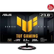 TeknoKapsül Asus Tuf Gamıng VG249Q5R 23,8" 0.3ms, 200Hz, Full Hd, Dp, 2xhdmı, Hoparlör, Fast IPS Led, Elmb Sync Premium, Gamıng Monitör