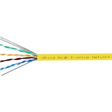 TeknoKapsül Orıng RW-U0605YEL U/utp Cat6 23AWG Lszh 250MHZ 500 Metre Bakır Sarı Renk Network Kablosu
