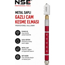 Nse Profesyonel Metal Saplı Gazlı Cam Kesme Elması | Elmas Uçlu Cam Kesici | Hassas ve Pürüzsüz Kesim