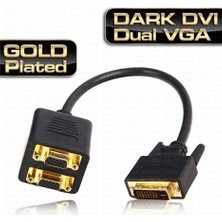 TeknoKapsül Dark DK-HD-ADVIX2VGA Dvı Erkek / 2 x VGA Dişi Dönüştürücü