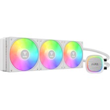 TeknoKapsül Gamdıas Aura GL360 V2 Wh, White Edition, 360MM,  Rgb, 3 Fanlı, Cpu Sıvı Soğutma