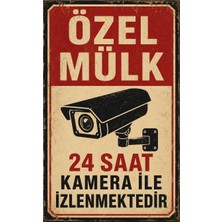 Lucena Retro Özel Mülk 24 Saat Kamera ile Izlenmektedir Metal Uyarı Tabelası