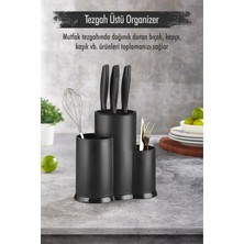 Ozka Concept Tezgah Üstü Siyah Kaşıklık & Bıçaklık & Kepçelik & Organizer