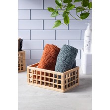 Ozka Concept Bambu Organizer Büyük Dolap Içi Düzenleyici Sepet 18X26 cm