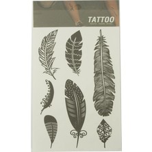 Zero Land Muratech Yaprak Tattoo Dövme STICKER-11928270-SIYAH