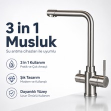 Bezos 3 In 1 Su Arıtma Musluğu Çok Amaçlı Paslanmaz Model 608506069