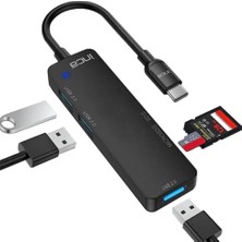 Inca Itpc-5t  Type-C Giriş 2xusb Sd-Micro Sd2.0 Çoklayıcı USB 3.0 Çoklayıcı Çevirici Mavi LED