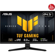TeknoKapsül Asus Tuf Gamıng VG259QMR5A 24,5" 0.3ms, 310Hz, Full Hd, Dp, 2xhdmı, Hoparlör, Fast IPS Led, Elmb Sync Premium, Gamıng Monitör