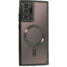 sbodurhome Samsung Galaxy Note 20 Ultra Kılıf Kross Magneticsafe Kapak - Koyu Yeşil