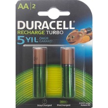 TeknoKapsül Duracell Şarj Edilebilir Kalem Pil 2'li Aa 2500 Mah