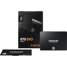 TeknoKapsül Samsung MZ-77E1T0BW 870 Evo 1tb 560/530, 2,5" Sata SSD (Türkiye Distribütörü Garantili)