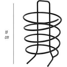 19 cm Metal Saç Kurutma Makinesi Standı – Spiral Tasarımlı Masaüstü ve Duvar Tipi Fön Makinesi Tutucu