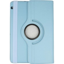 Etorva Store Huawei Mediapad T3 10 / 9.6 Kılıf 360 Tablet Deri Kılıf - Turkuaz