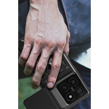Bezos Mi 14T Pro Kılıf Pars Lens Yüzüklü Silikon - Kırmızı