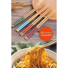 Pratik 2'li Desenli Yıkanabilir Kore Çin Bambu Chopsticks Yemek Çubuğu |desenli Bambu Chopstick
