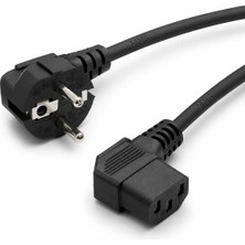 Mn6 MN55PKL Kasa Güç Kablosu C13 3 Pin 1 mm 500W L Tip 1.8 M Siyah - Pc, Monitör, Ups ve Yazıcı Uyumlu