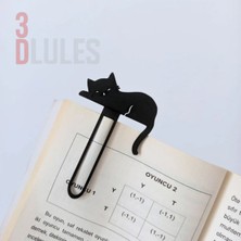 Overmax Uyuyan Kedi Siyah 3D Baskı Kitap Ayracı