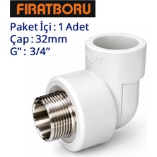 Fırat Dış Dişli Dirsek, 32MM, 3/4'', 1 Adet, 7B74032191