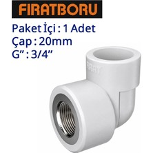 Fırat Iç Dişli Dirsek, 20MM, 3/4'', 1 Adet, 7B72020191