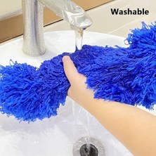 240 cm Teleskopik Uzatılabilir Mikrofiber Yumuşak Başlıklı Toz Alma Fırçası, Püskülü Bükülebilir Dip Köşe Başlık, Boşluk Temizleme ve Almak Için Uzayabilir Fırça