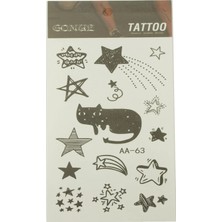 Zero Land Spt-Gld  Yıldız Tattoo Dövme STICKER-11928256-SIYAH