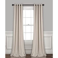 Lush Decor Yalıtımlı Gromet Karartma Perdeleri Panel Çifti, 132 cm G x 213 cm U, Buğday