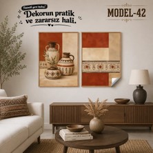 Akıllı Kağıt Statik Tutunma Özellikli Tablo - Poster Modern (Model- 42)