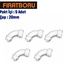 Fırat Kavisli Dirsek (Erkek) 20MM, 5 Adet, 7B11003120